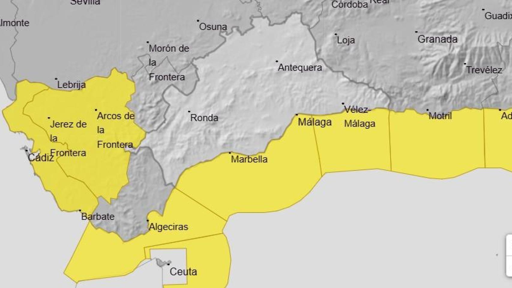 El mapa de avisos de la Aemet de este viernes.