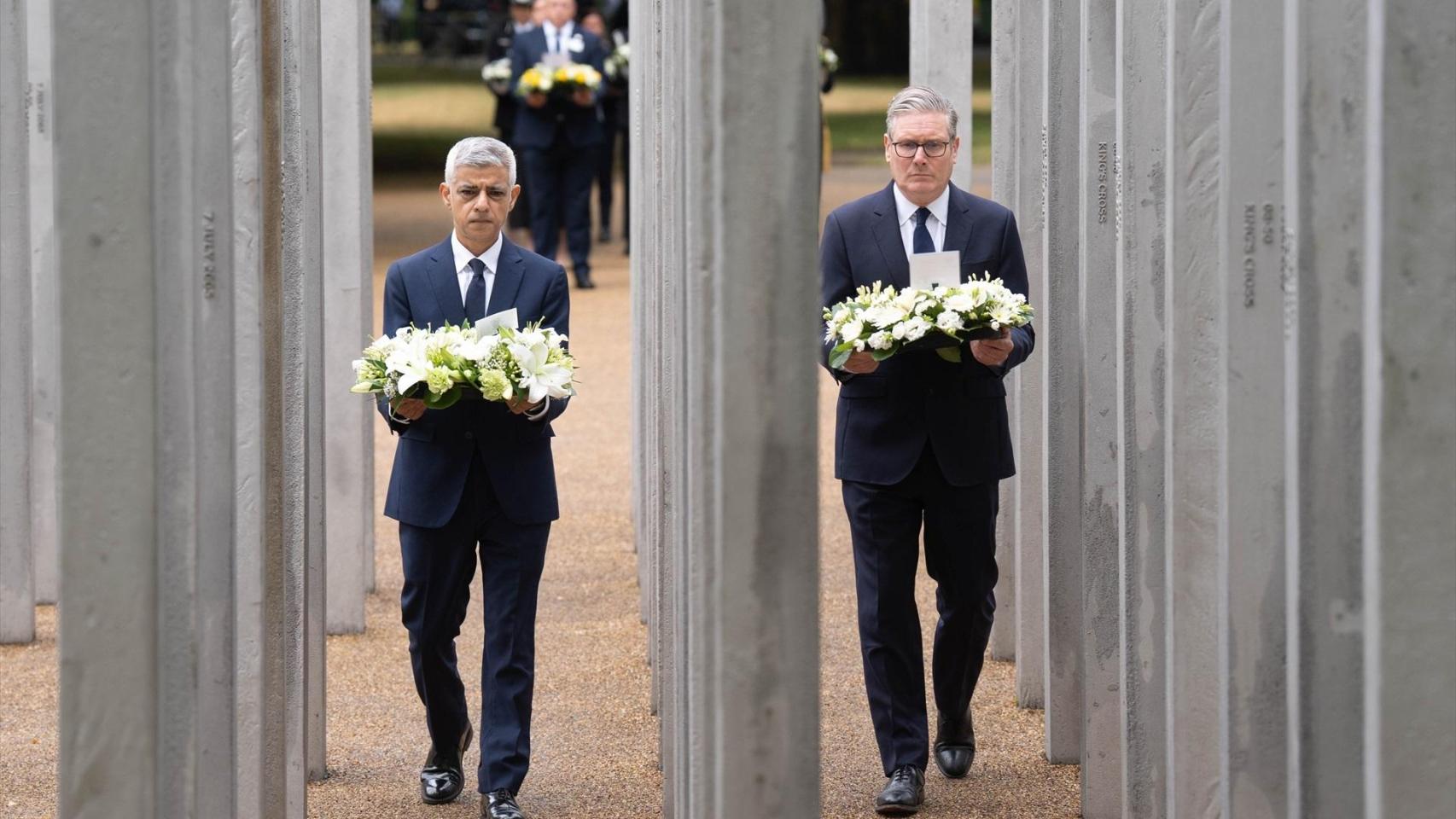 El alcalde de Londres, Sadiq Khan, y el primer ministro británico, Keir Starmer, en una imagen de archivo.