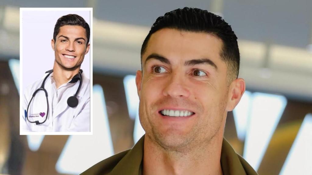 Cristiano Ronaldo en un fotomontaje de EL ESPAÑOL.