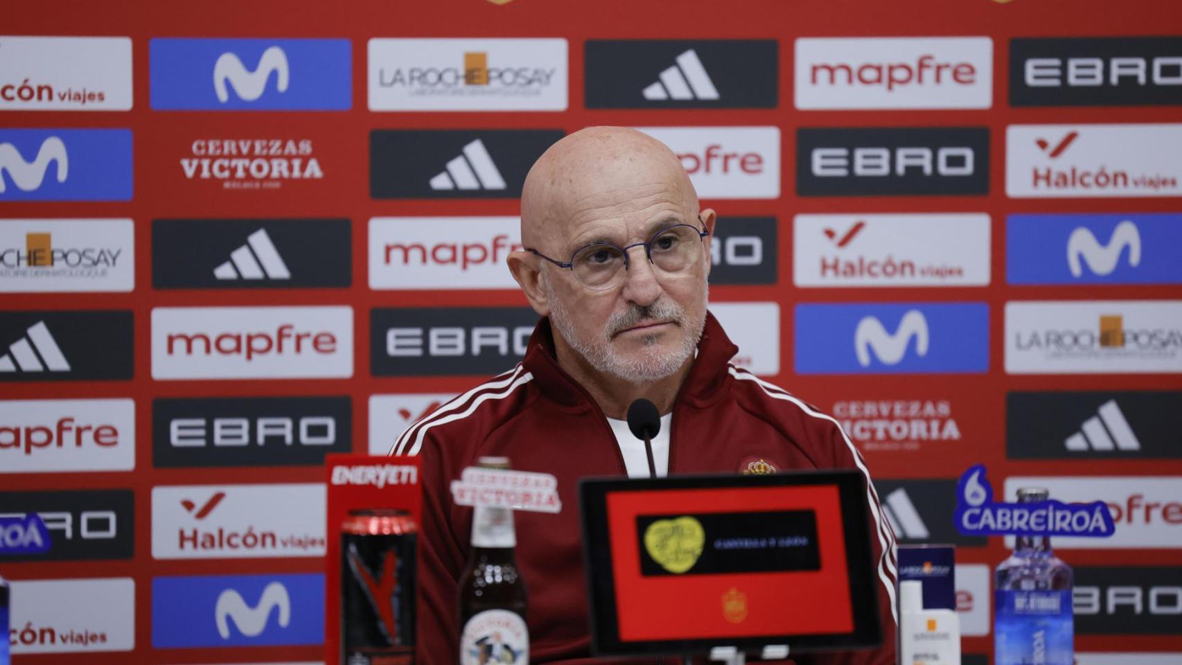 Luis de la Fuente durante la rueda de prensa.