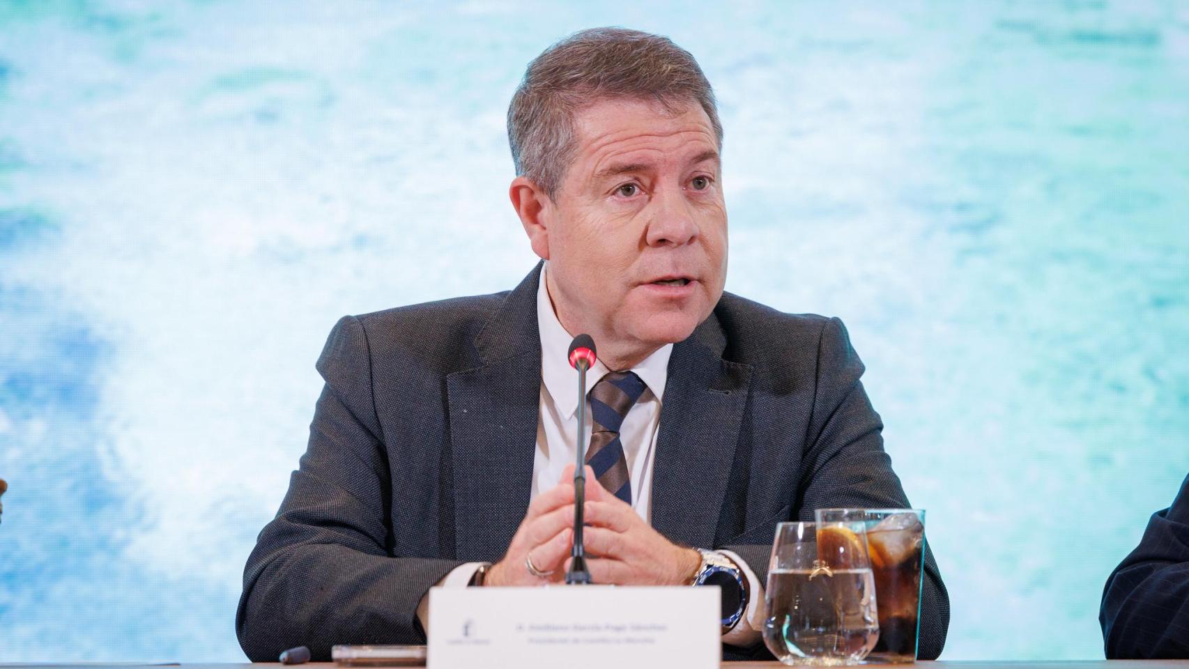 Un momento de la intervención de Page durante el Consejo del Agua.