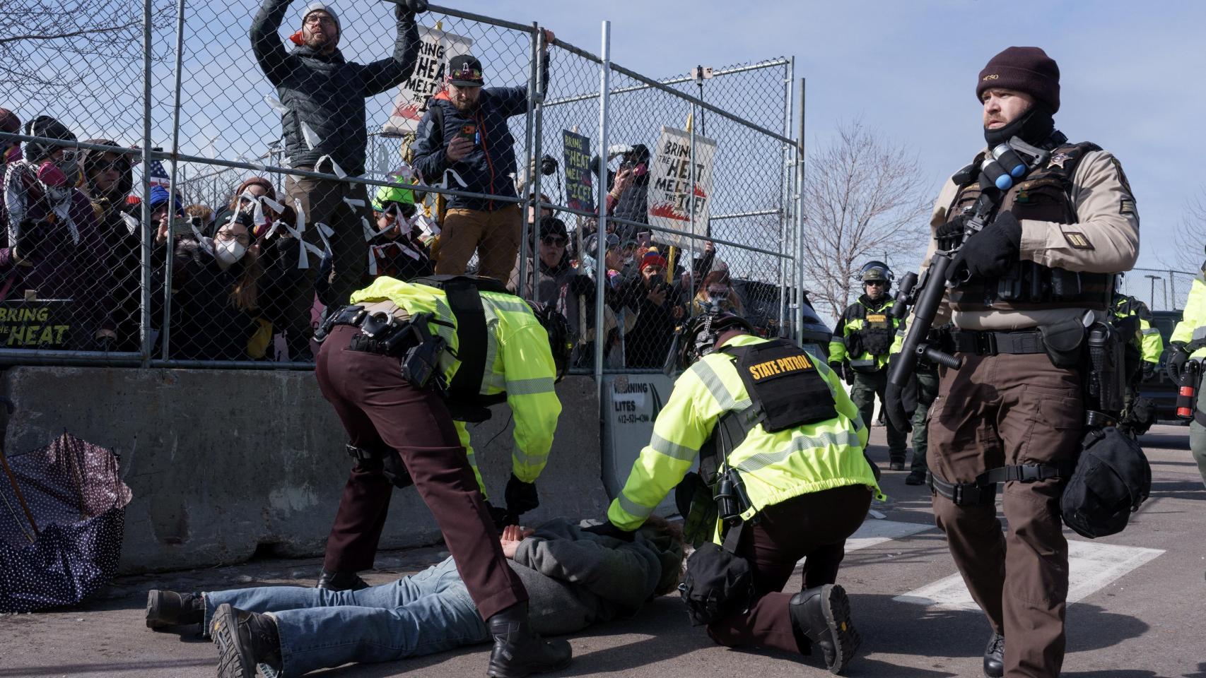 Protesta contra el ICE en Minnesota.