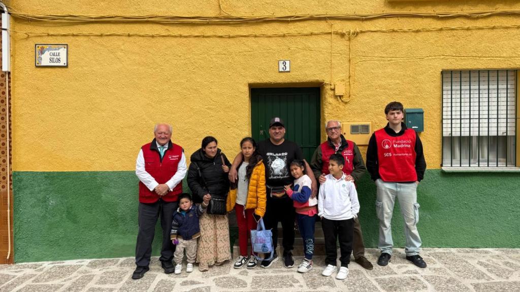 Familia realojada en Alcañizo (Toledo).