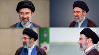 Imágenes de Mojtaba Jamenei difundidas por una agencia estatal iraní.