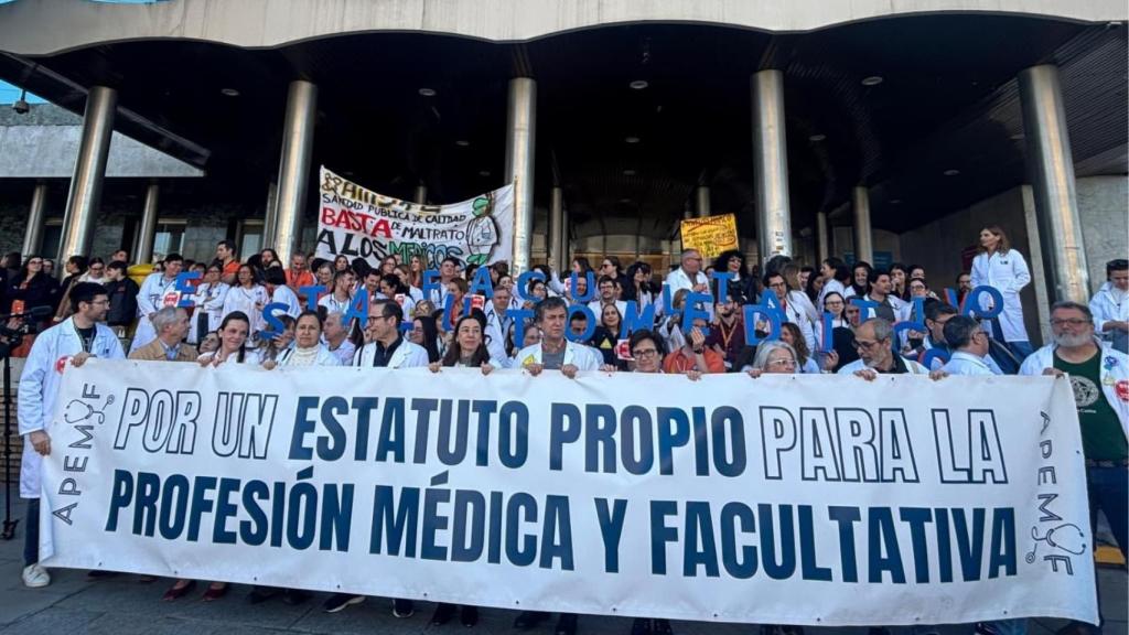 Manifestación en Madrid por motivo de la huelga.