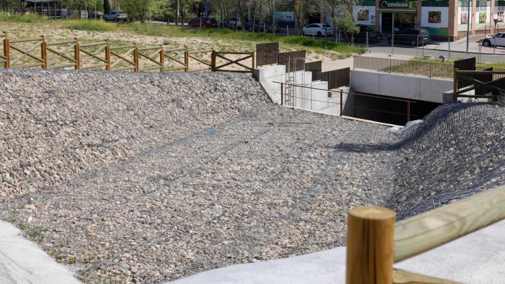 Detalle de la obra realizada por Facsa Toledo en el barrio de Azucaica.