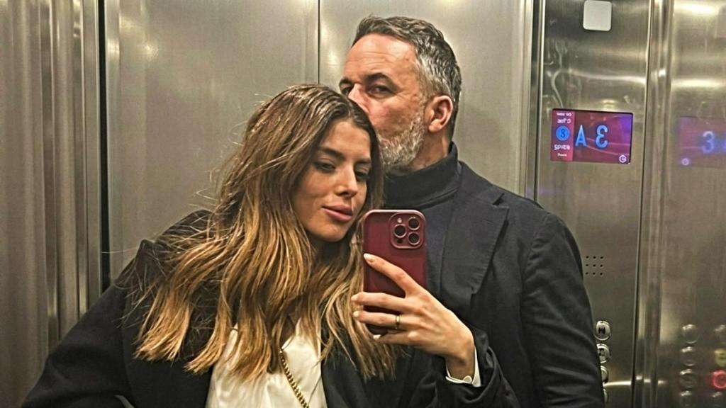 Santiago Abascal, y su mujer, Lidia Bedman, en una imagen del pasado 22 de febrero.