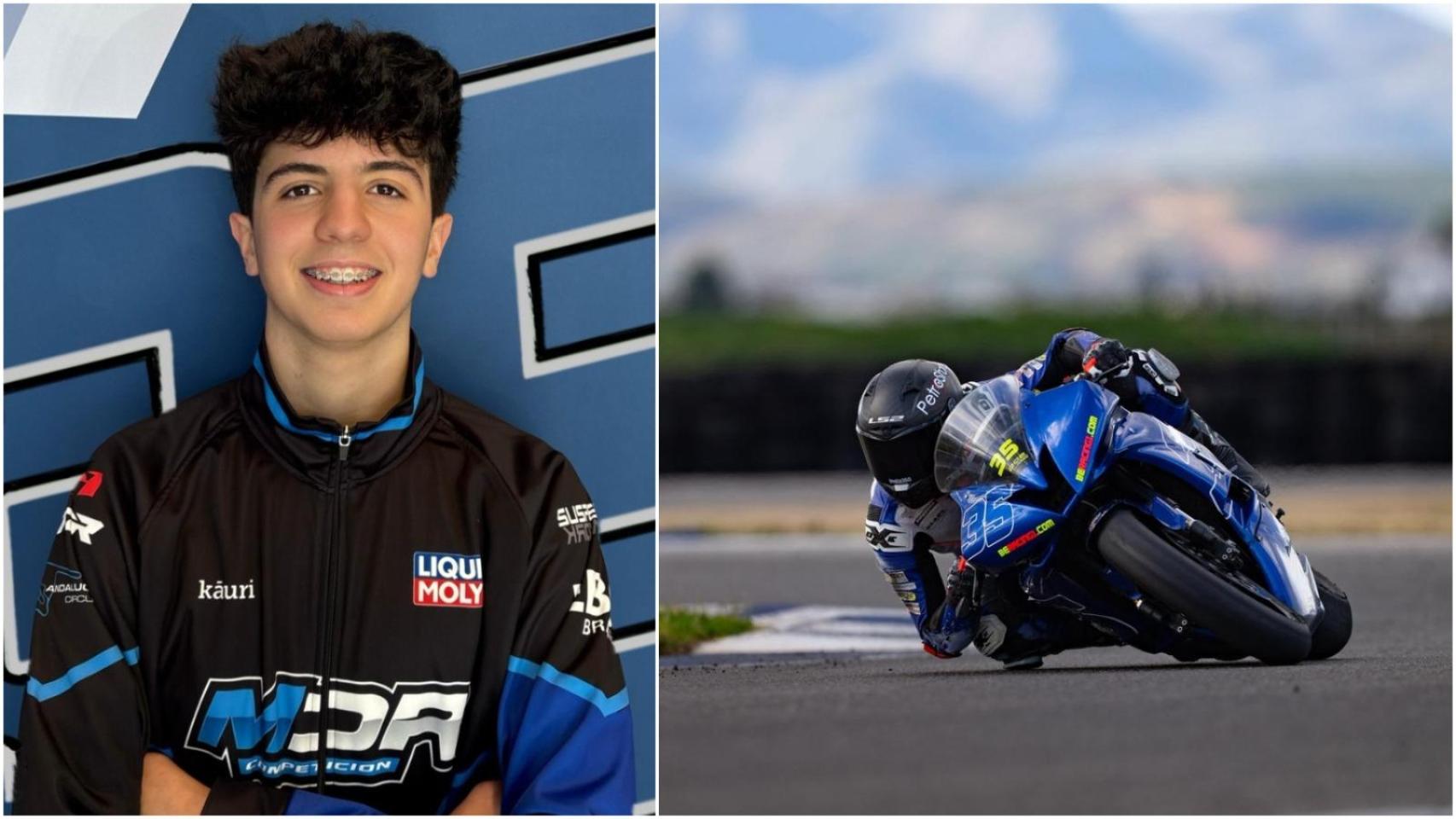 Miguel Bernal, piloto aragonés de 15 años.