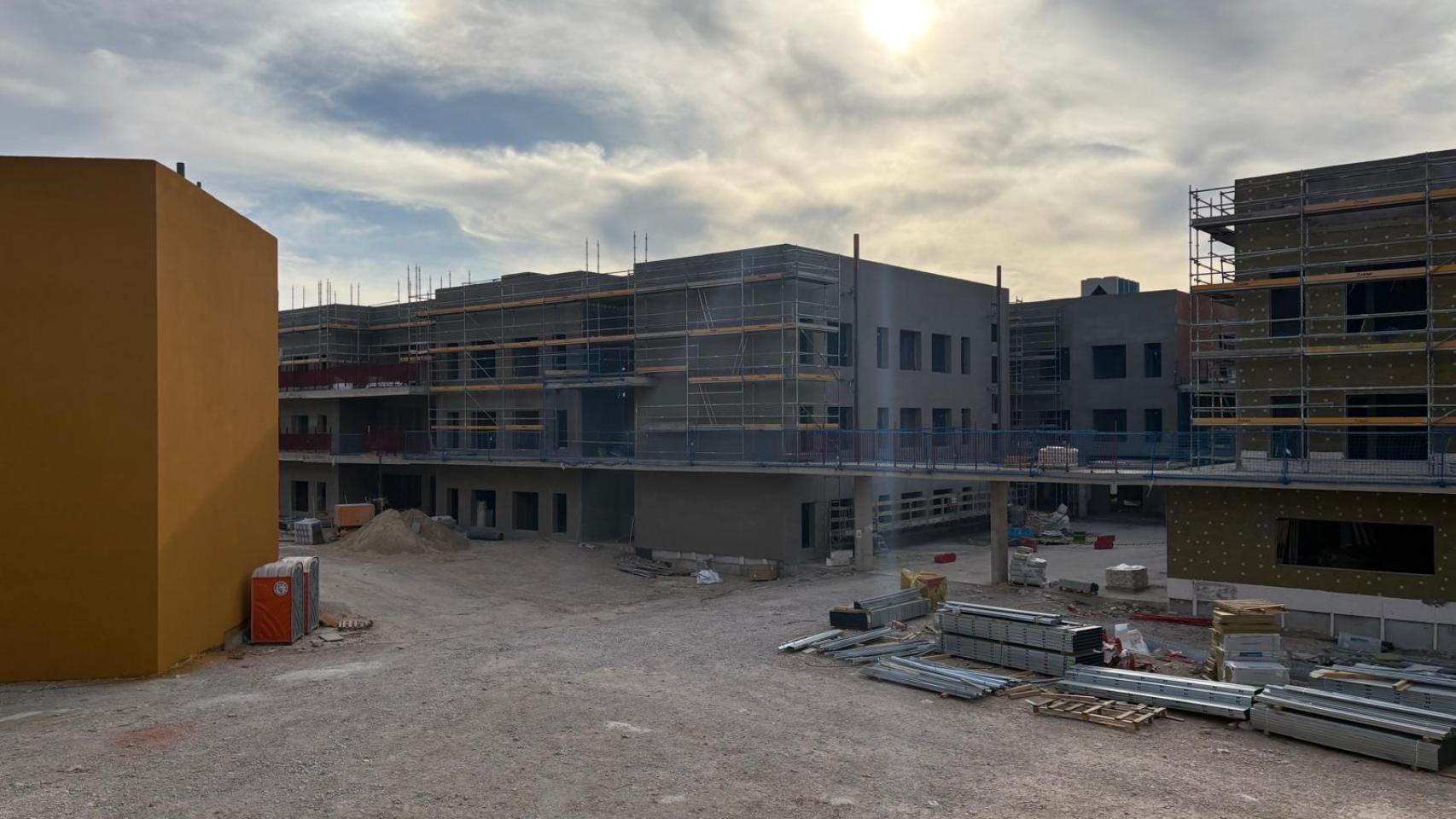 Así se levanta uno de los edificios del complejo El Buen Pastor en Zaragoza