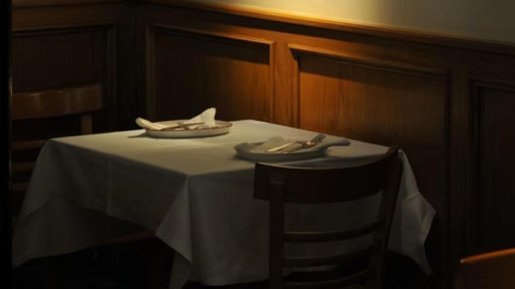 Una mesa en Cuenllas.