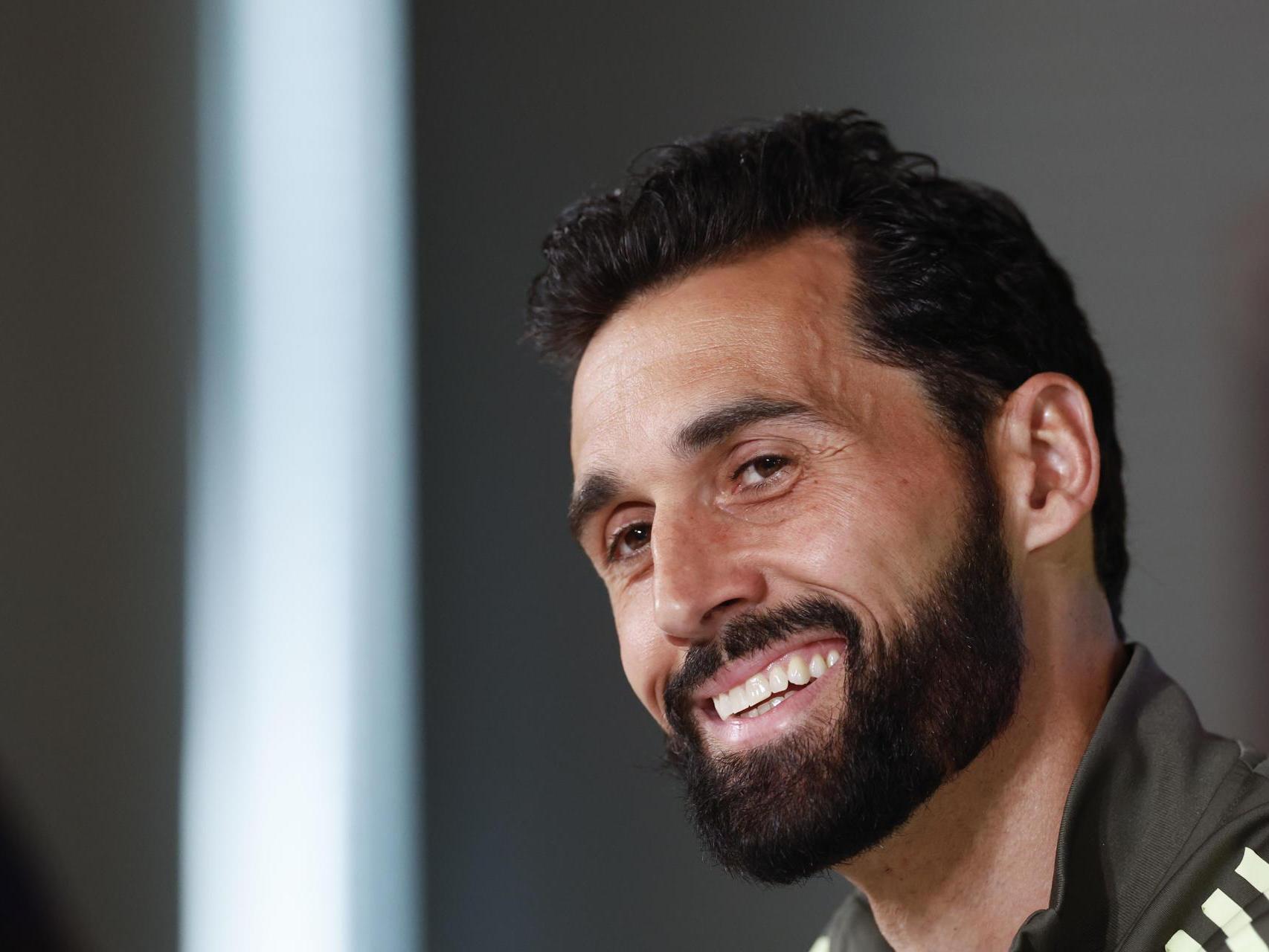 Arbeloa, en rueda de prensa con el Real Madrid