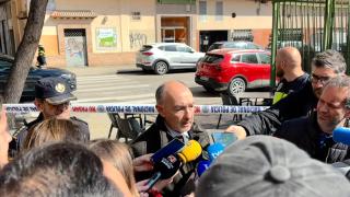 El delegado del Gobierno, Fernando Beltrán, este sábado en la zona del suceso.