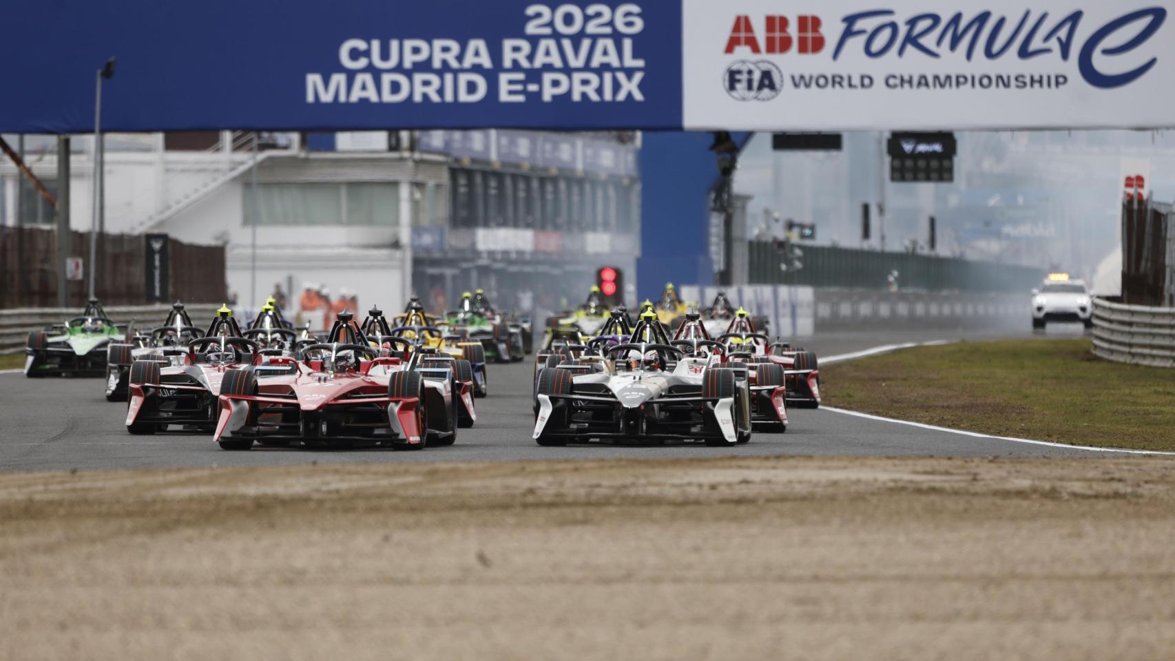 El momento de la salida del E-Prix de Madrid.