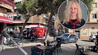 El lugar del crimen machista y una foto de la victima.