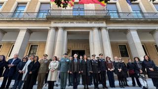 Minuto de silencio de la Delegación de Gobierno en Zaragoza.