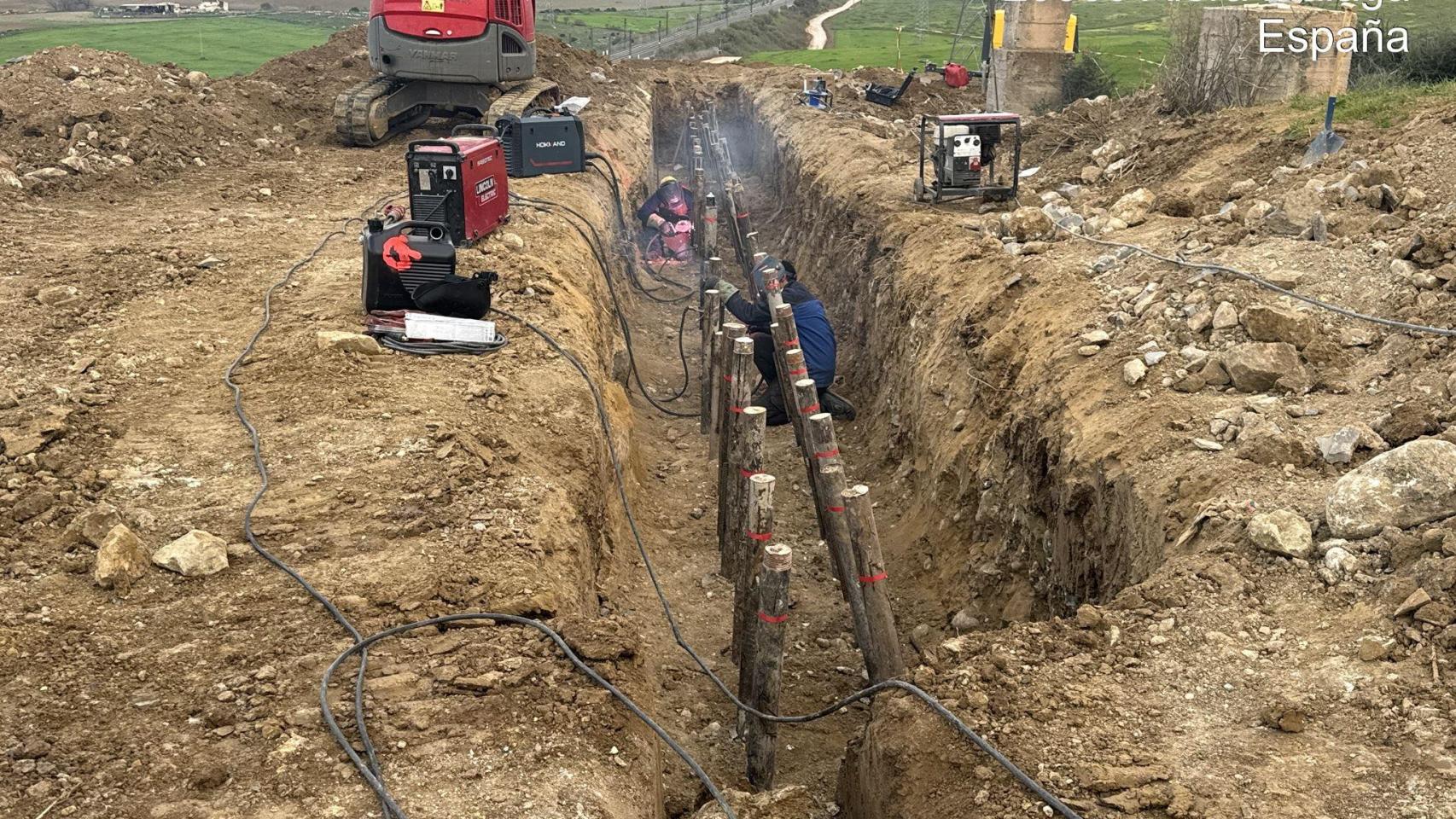 Las obras del AVE en Álora.