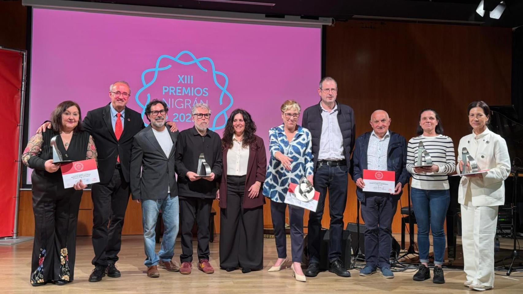 Galardonados de los Premios Nigrán 2025.
