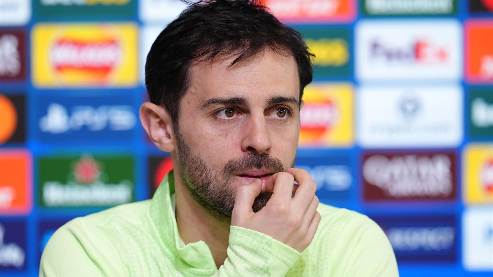 Bernardo Silva, durante una rueda de prensa.