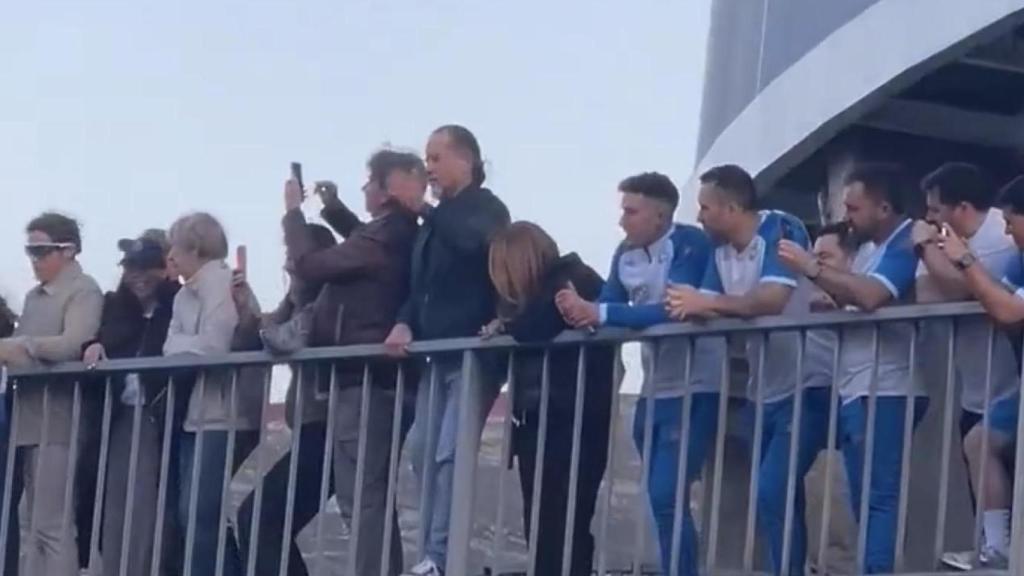 Juan Carlos Escotet en el recibimiento.