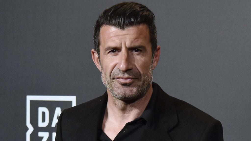 Luis Figo posing.