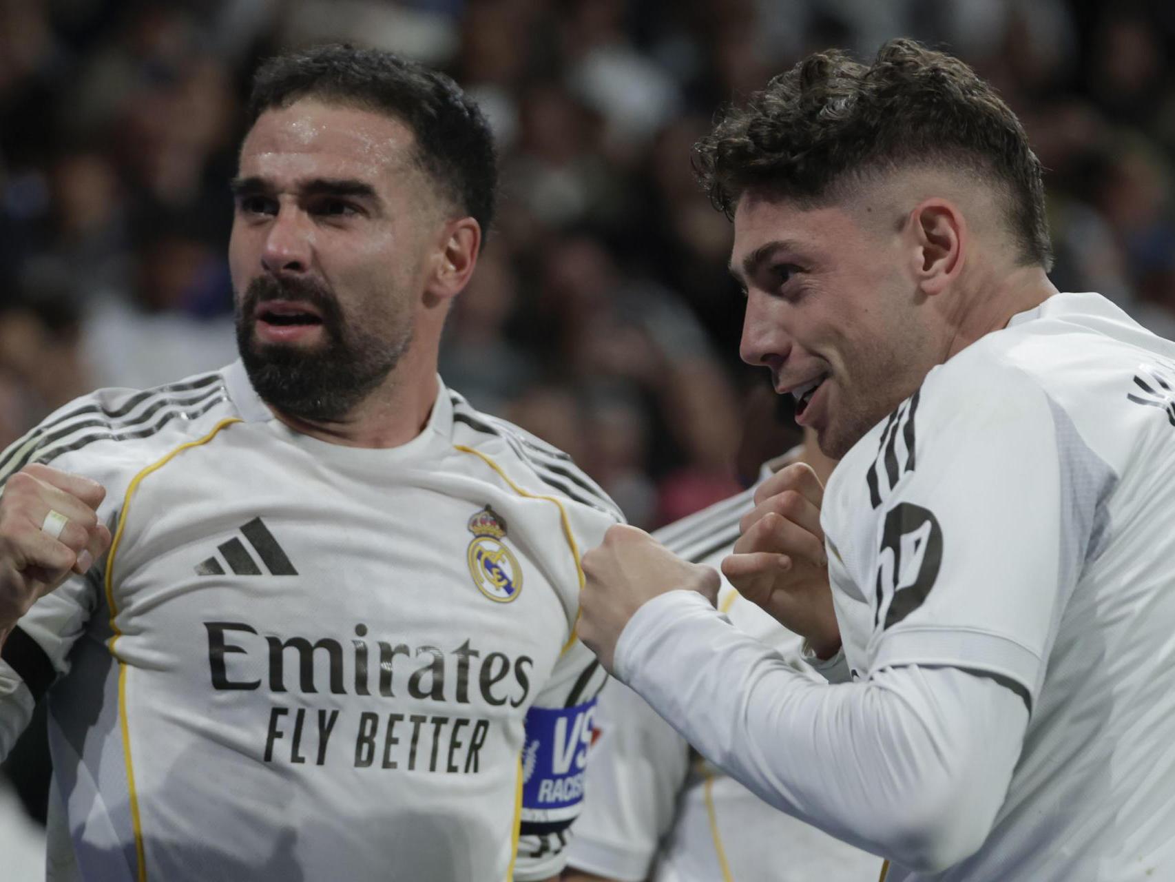 Valverde celebrando su gol contra el Atlético de Madrid