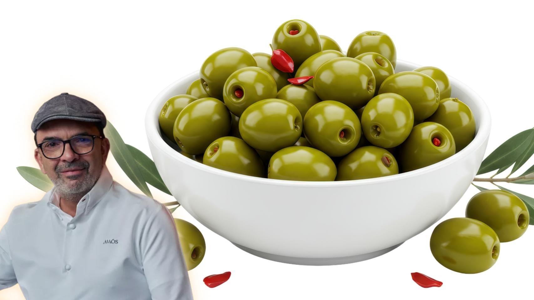 Jesús Sánchez, chef, en un montaje de El Español
