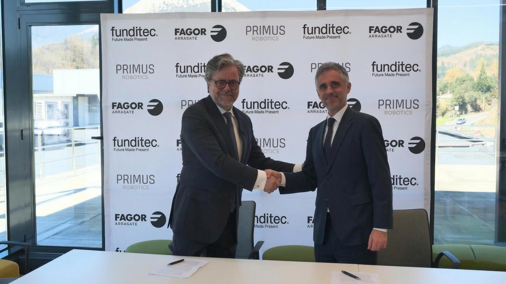 Antonio Navarro, presidente ejecutivo de Funditec, y Unai López, director general de Fagor Arrasate.