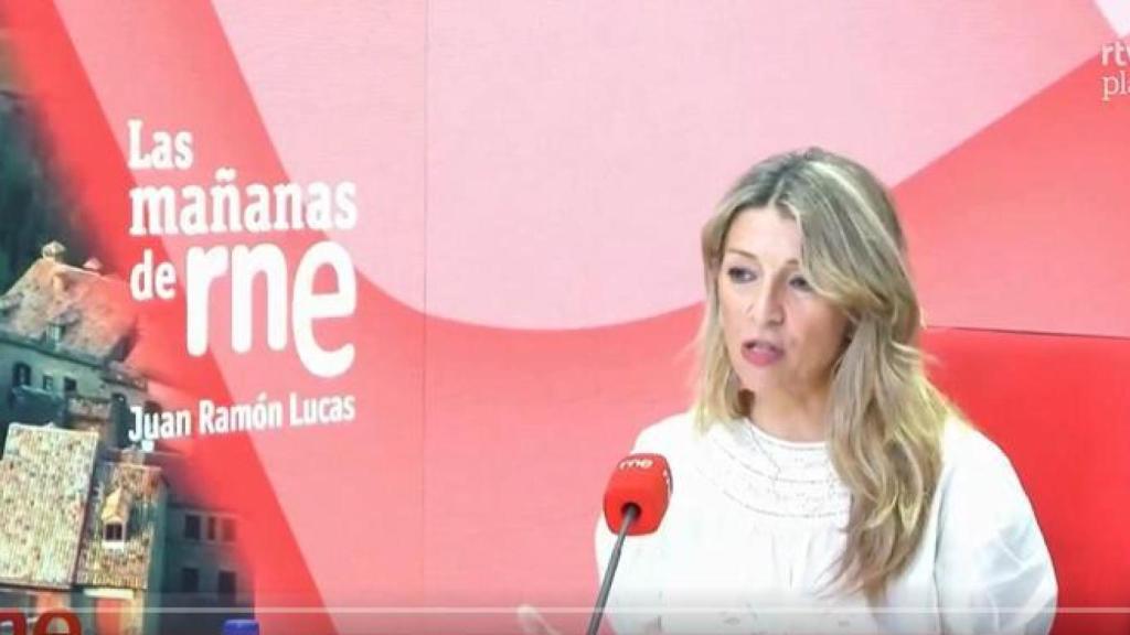 Yoalnda Díaz este lunes en 'Las mañanas de RNE'.