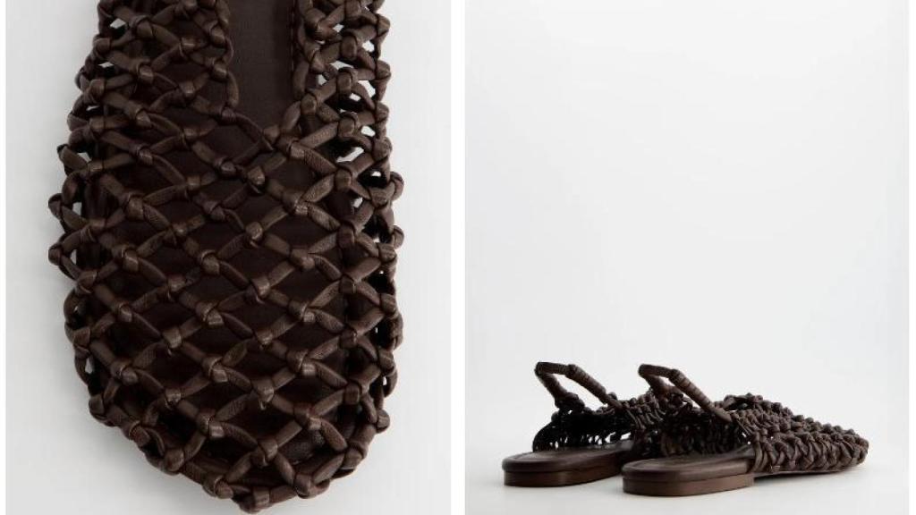 Sandalias de piel trenzada. Ref. 1328470