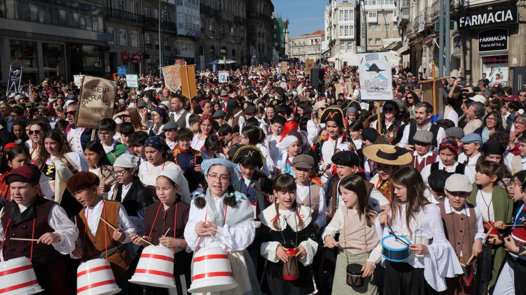 Los colegios de Vigo celebran juntos A Reconquistiña, a 23 de marzo de 2026