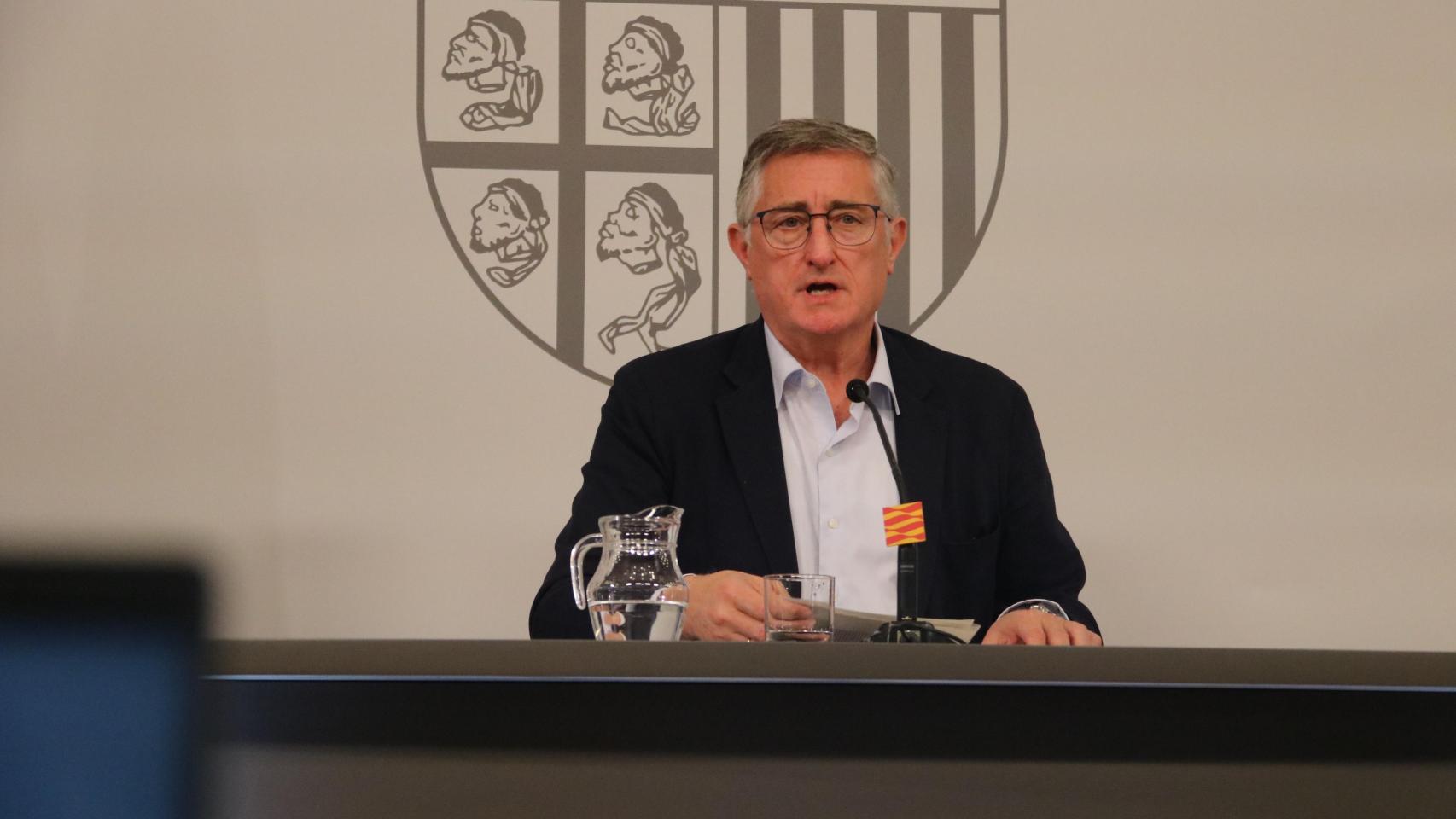 Manuel Blasco, consejero de Medio Ambiente, en rueda de prensa