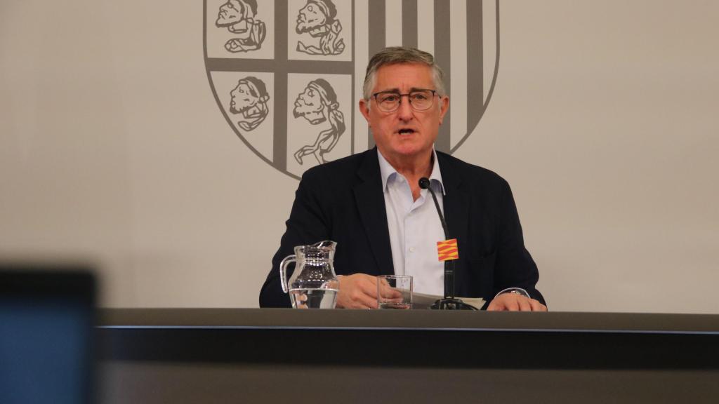 Manuel Blasco, consejero de Medio Ambiente, en rueda de prensa