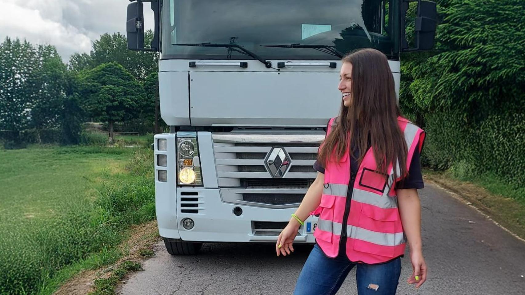 Nadia Nicolino, camionera e influencer.