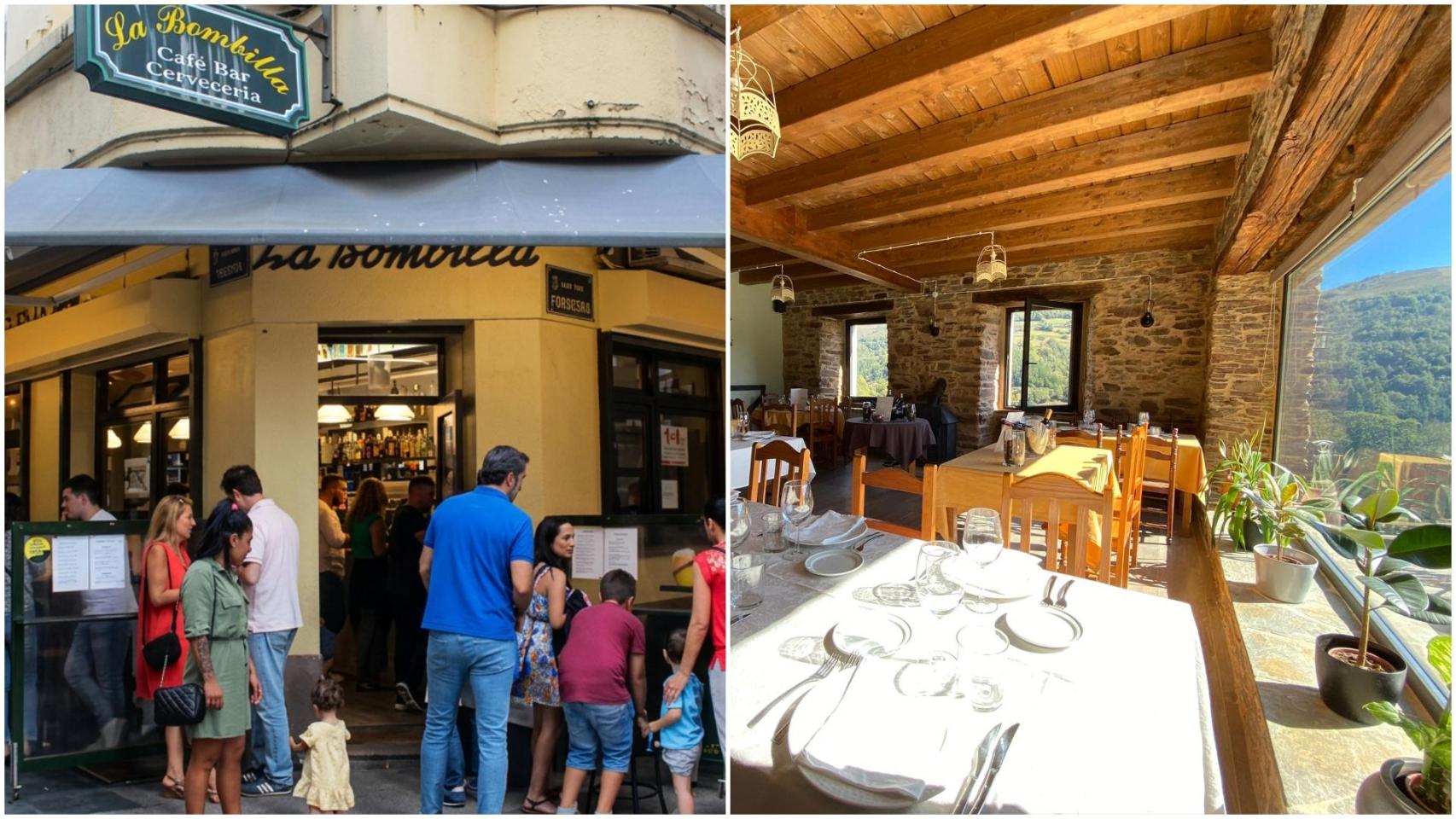 La Bombilla, en A Coruña; y Caserio Meiroi, en Navia de Suarna