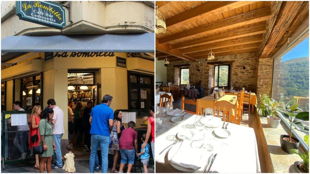 La Bombilla, en A Coruña; y Caserio Meiroi, en Navia de Suarna