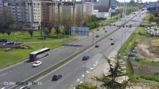 La avenida Alfonso Molina, en A Coruña, junto al enlace con San Cristóbal este 23 de marzo.