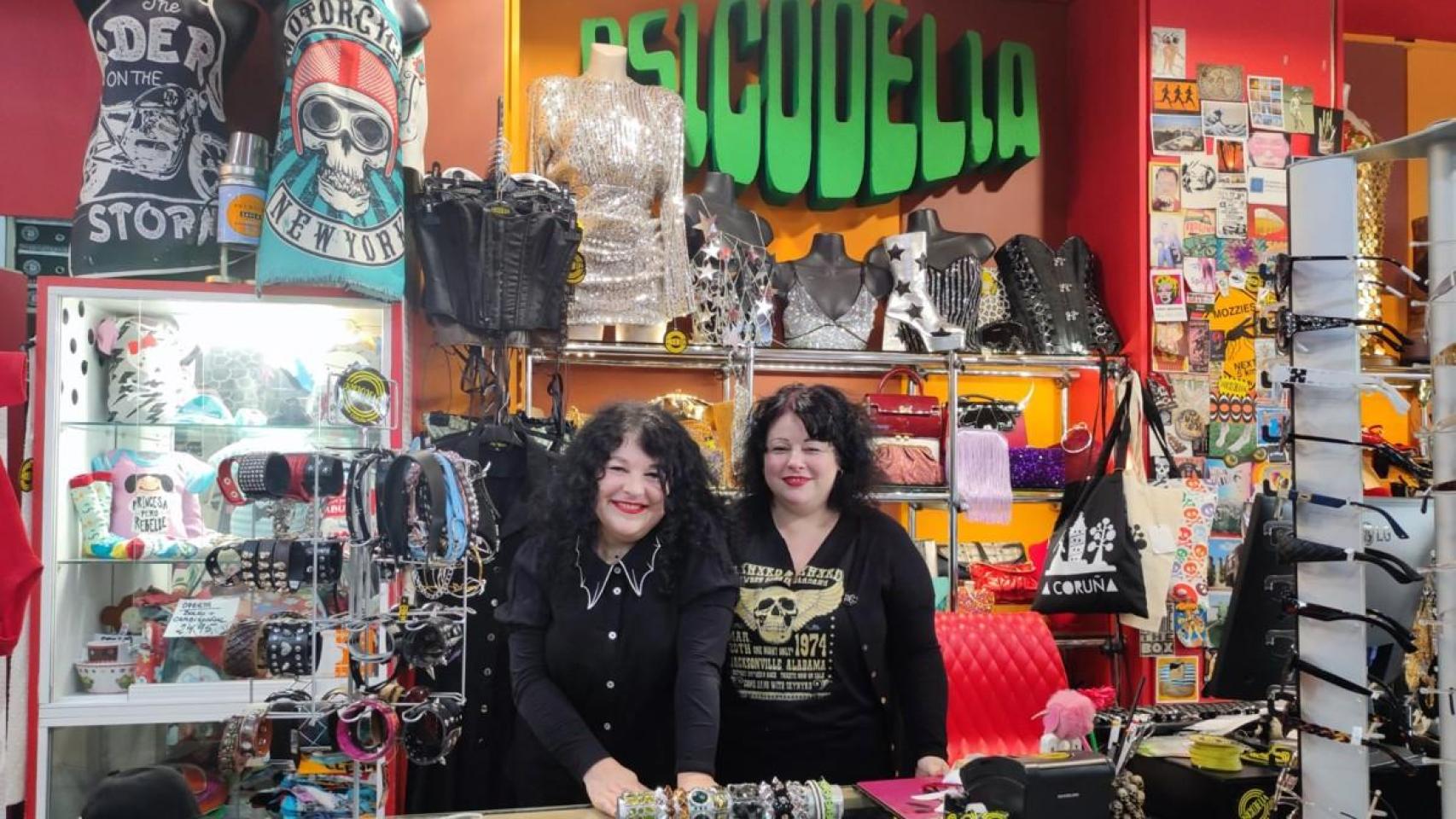Las hermanas Nieves y Paloma Faraco Amor, propietarias de Psicodelia.