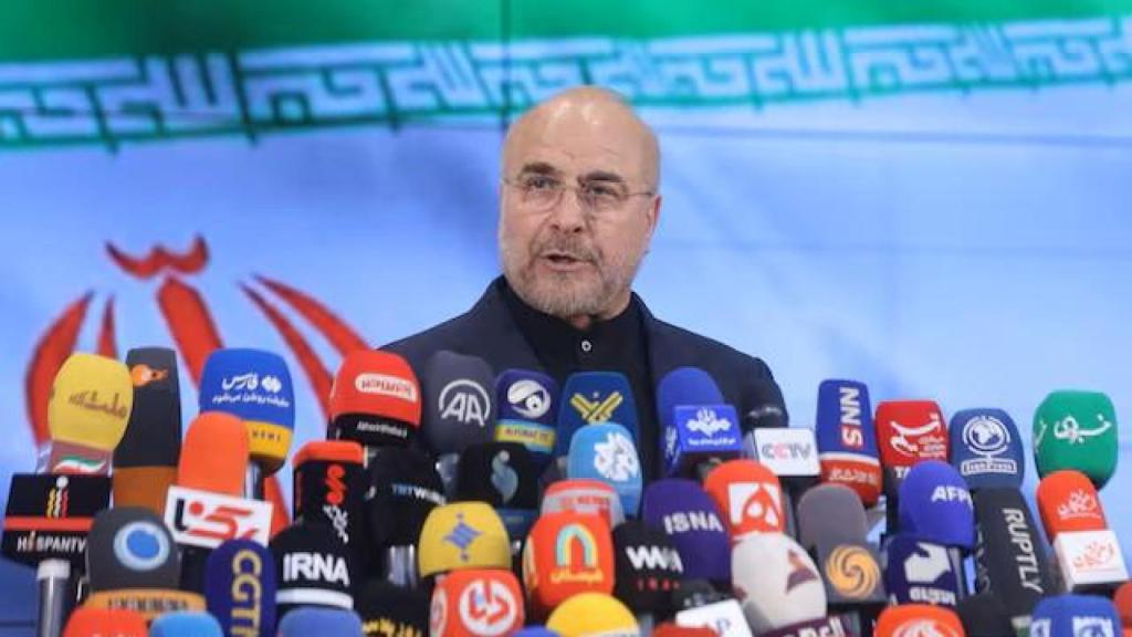 El presidente del Parlamento iraní Mohammad Bagher Ghalibaf.