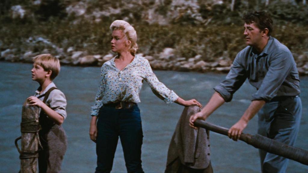 Marilyn Monroe y Bob Mitchum en 'Río sin retorno' (1954)