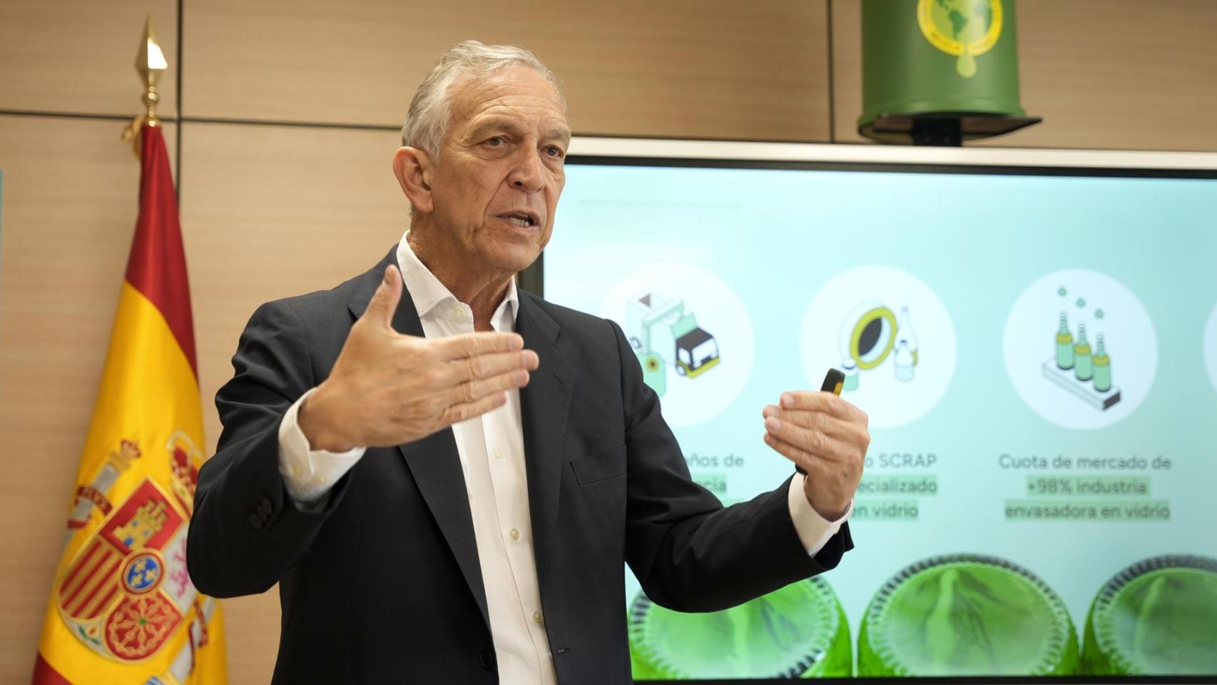 José Manuel Núñez-Lagos, director general de Ecovidrio, durante la presentación de los datos de 2025 de la empresa el pasado miércoles.