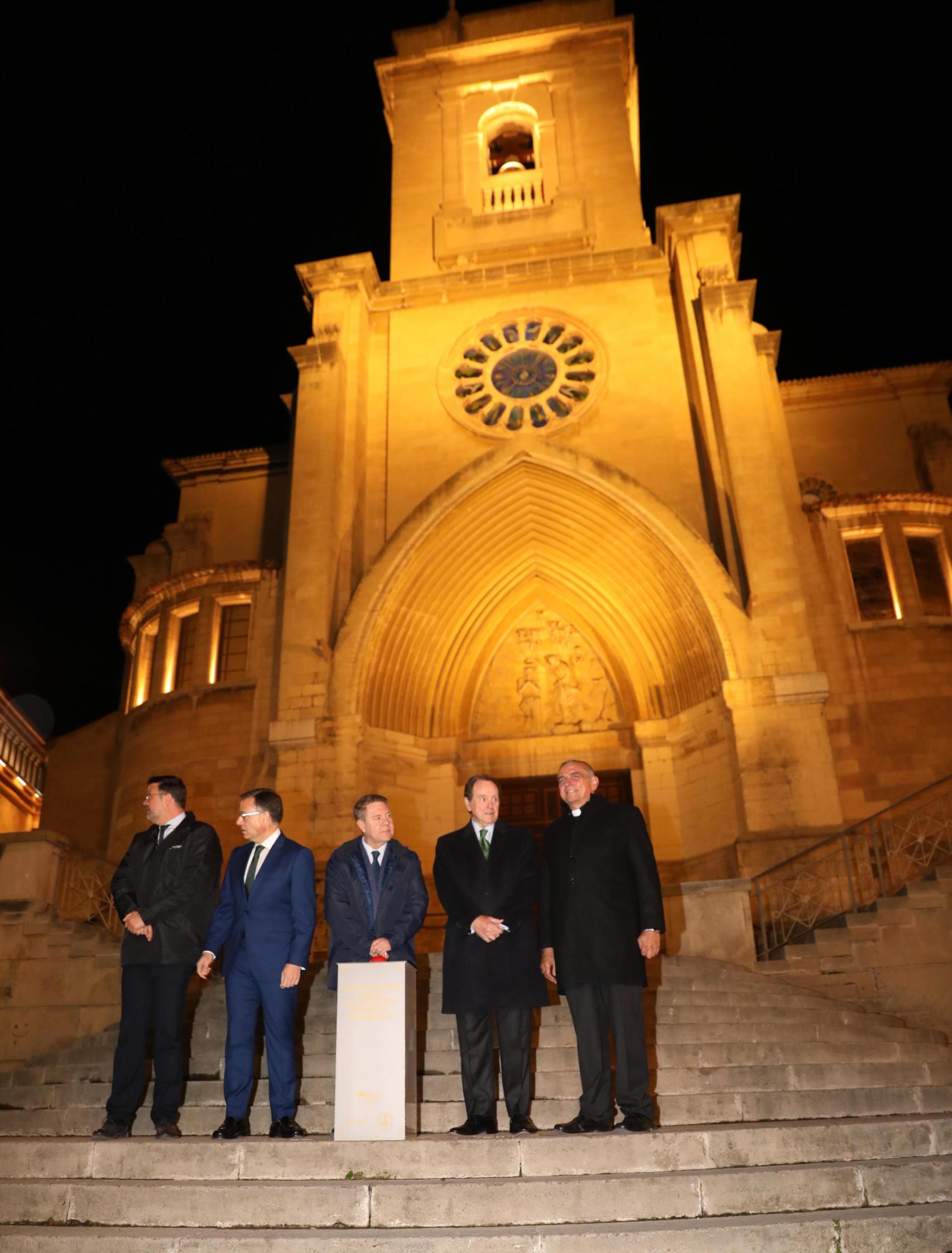 Inauguración de la nueva iluminación de la Catedral de Albacete.