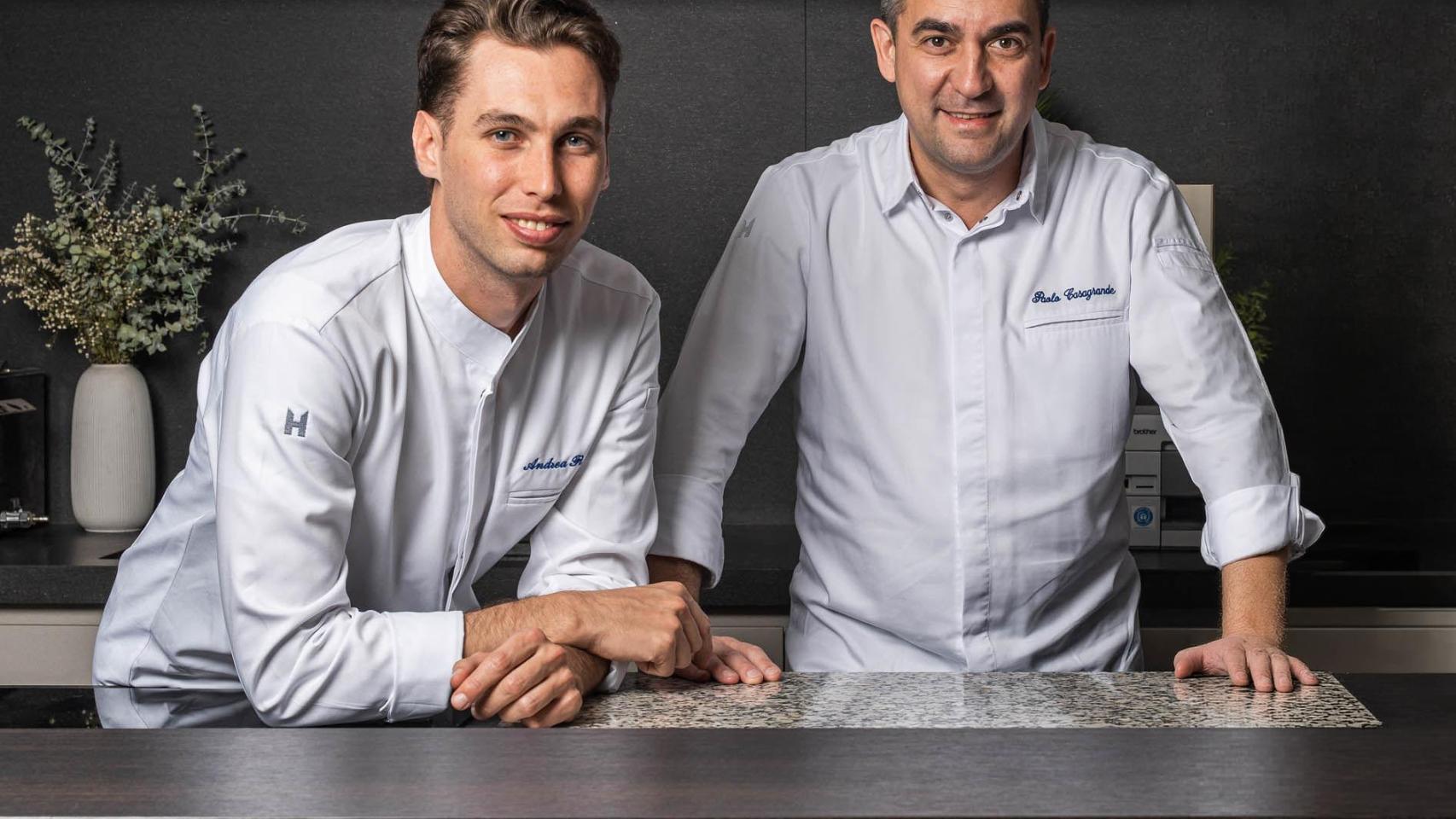 Andrea Fiori junto a Paolo Cassagrande, ambos al frente de Osteria Condal.
