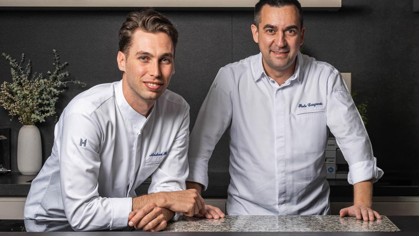Andrea Fiori junto a Paolo Cassagrande, ambos al frente de Osteria Condal.