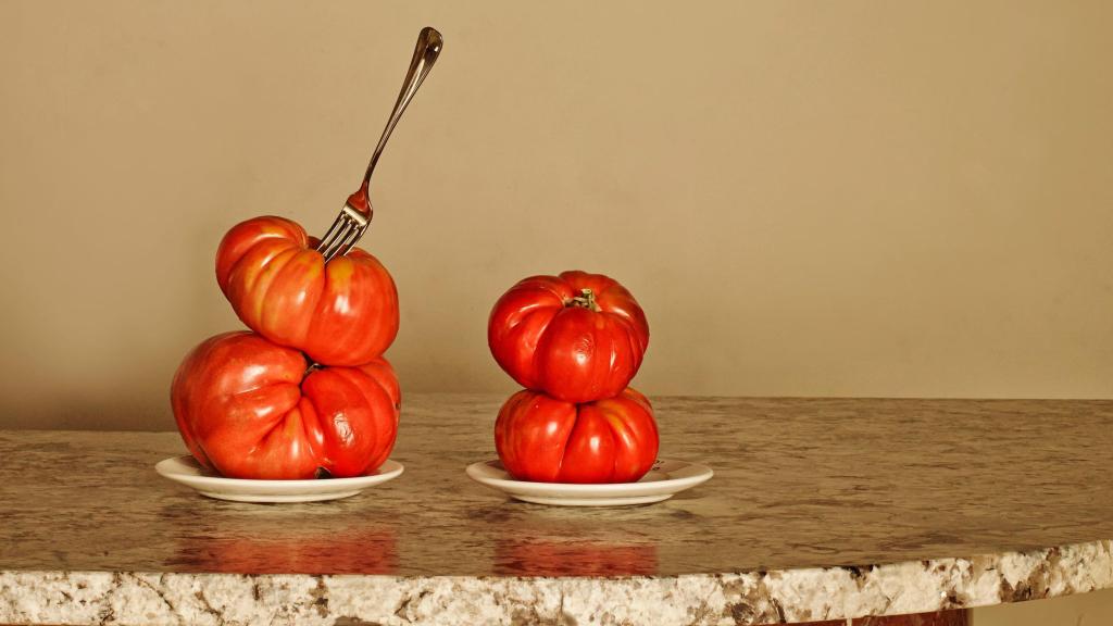 Tomate de Barbastro para el chuletón de Celso y Manolo.
