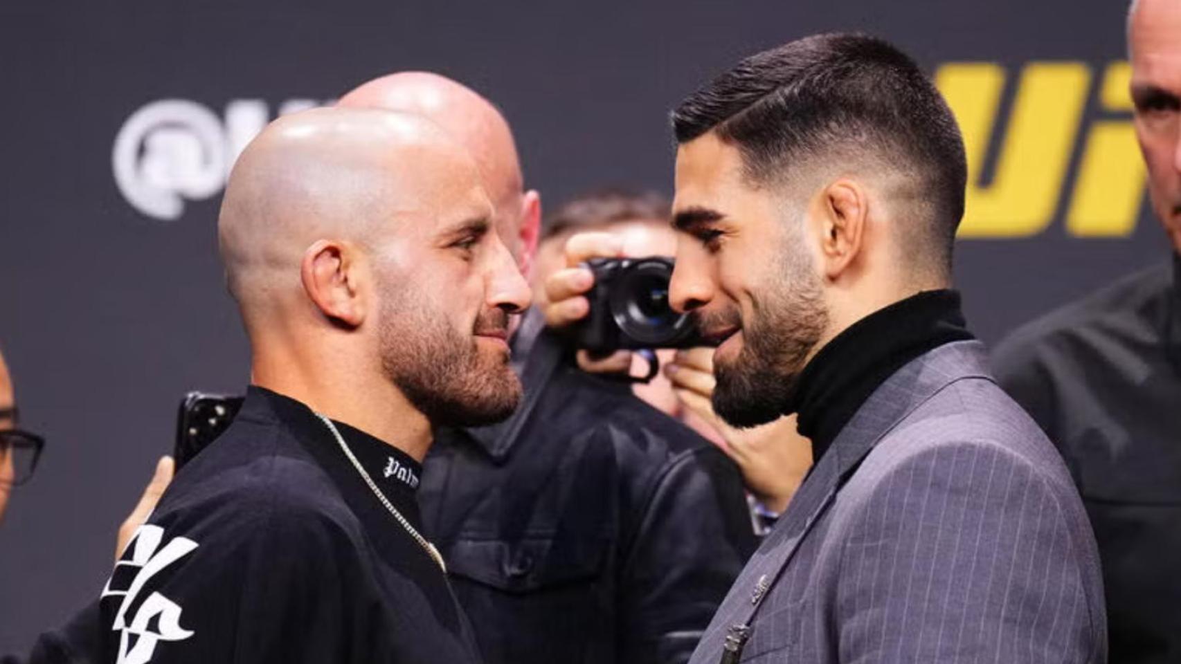 Alexander Volkanovski e Ilia Topuria, durante su careo en la UFC en 2024