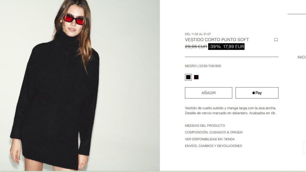 Vestido corto. Ref. 5536/158/800