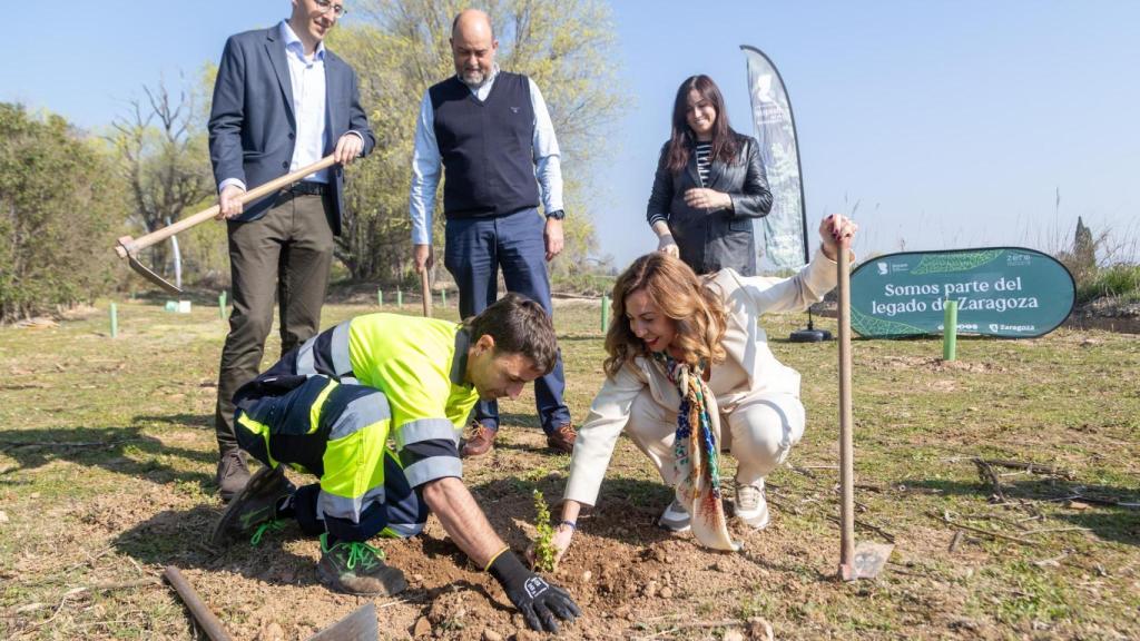 La alcaldesa de Zaragoza, Natalia Chueca, en la presentación del proyecto.