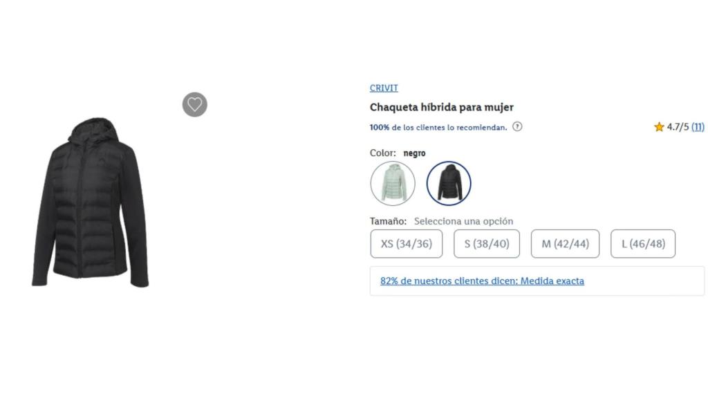 Chaqueta híbrida para mujer de Lidl