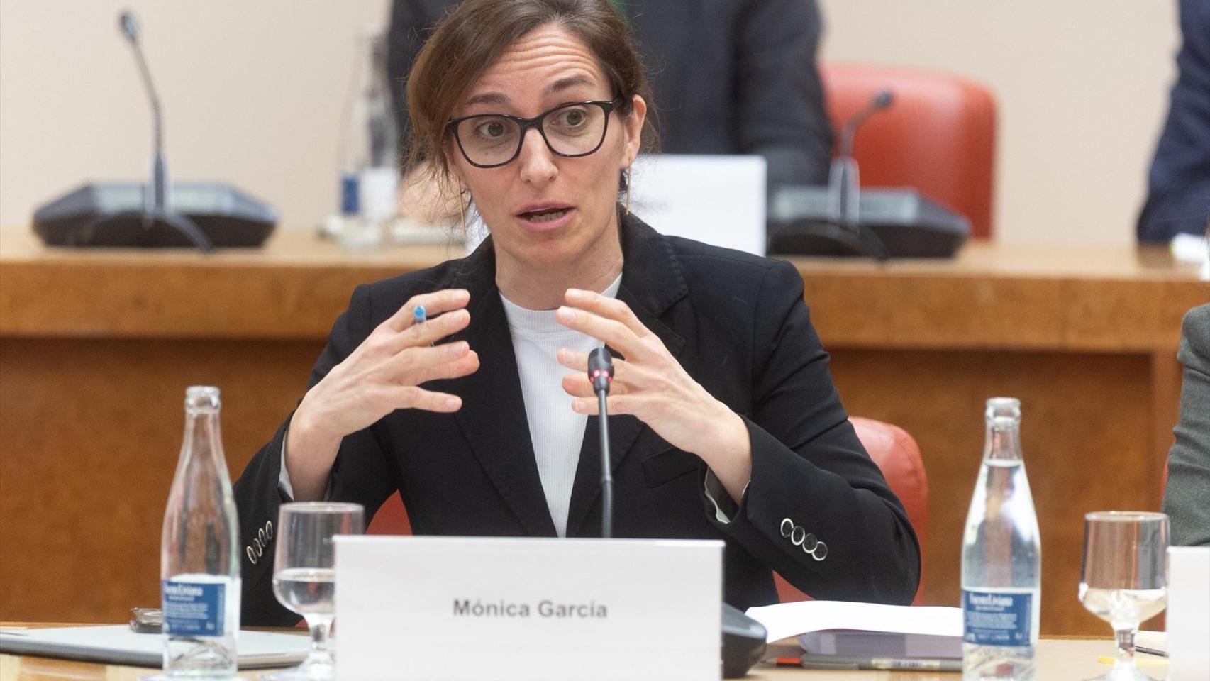 Mónica García, ministra de Sanidad, en el Congreso de los Diputados este pasado lunes.