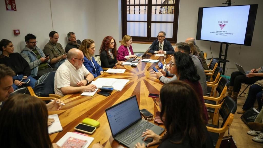 La Comisión de Urbanismo celebrada este martes en la sala de comisiones del Ayuntamiento de Toledo.